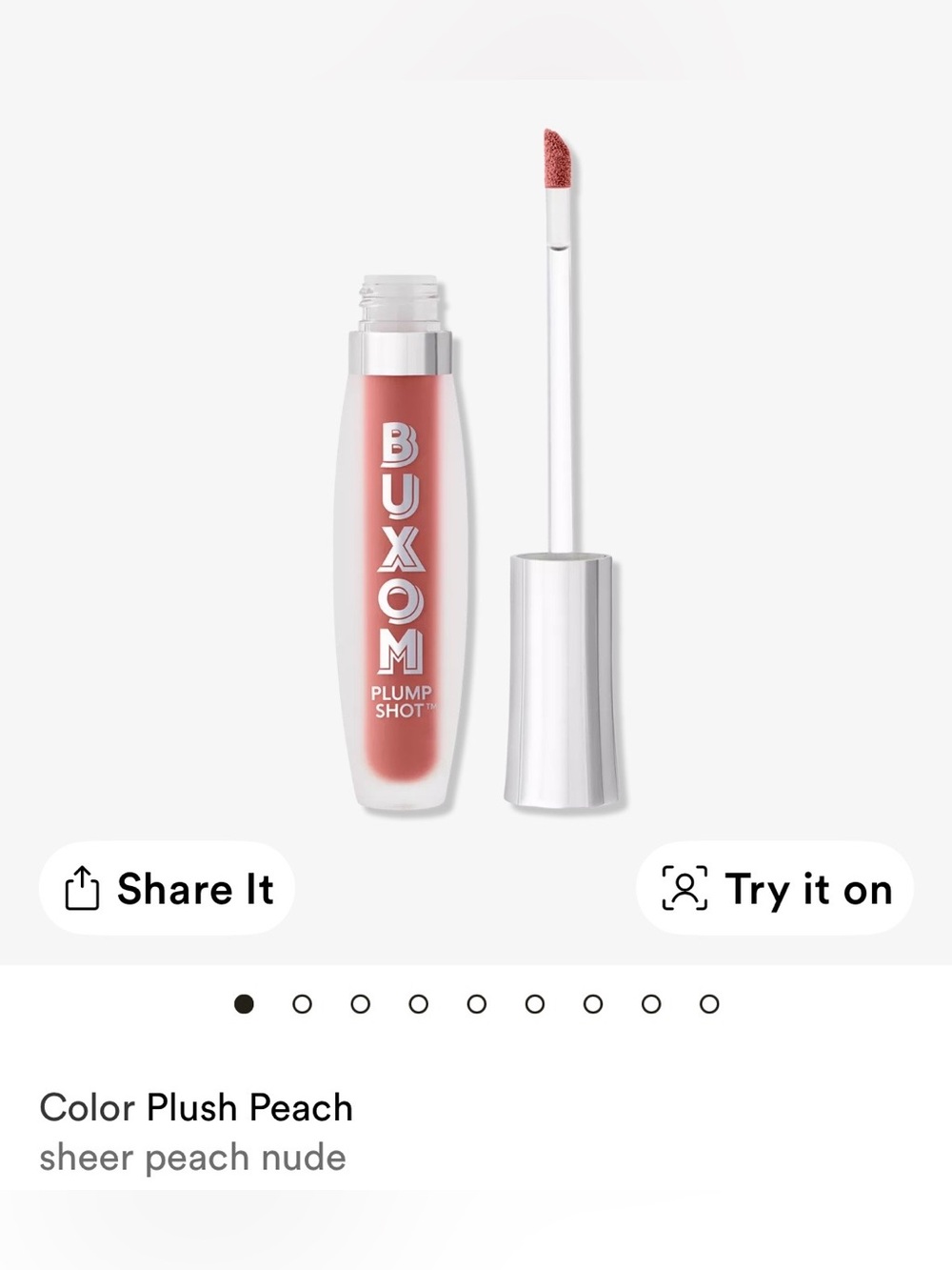 Buxom Plump Shot Lip Cream - Plush Peach Shade